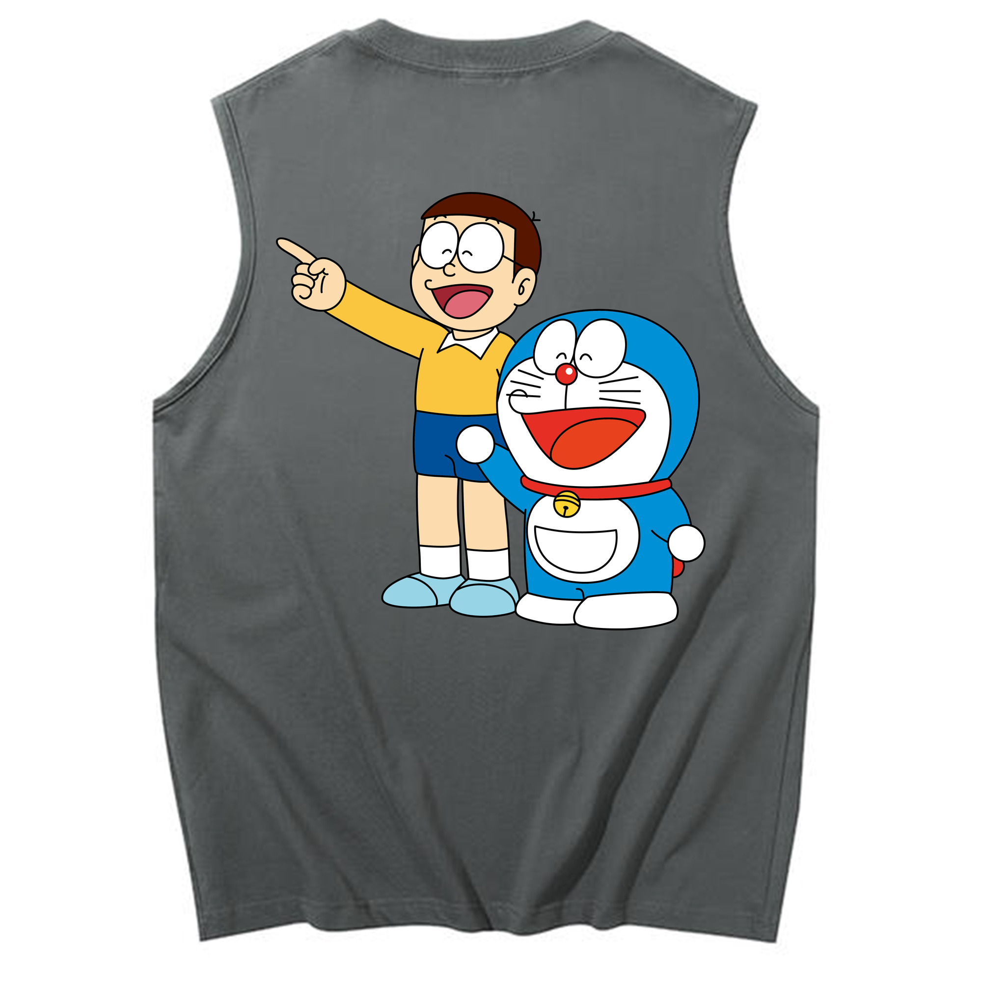 （画像用） ドラえもん 野比 のび太 Doraemon Nobita Nobi コットン100％タンクトップ（背面プリント）